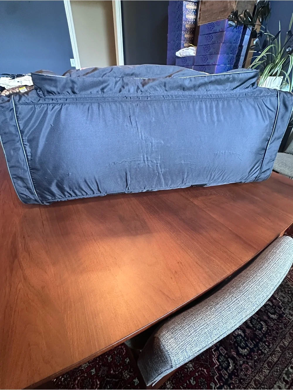 Vintage Nike University of Illinois Fighting Illini Duffel Bag Orange Swoosh
